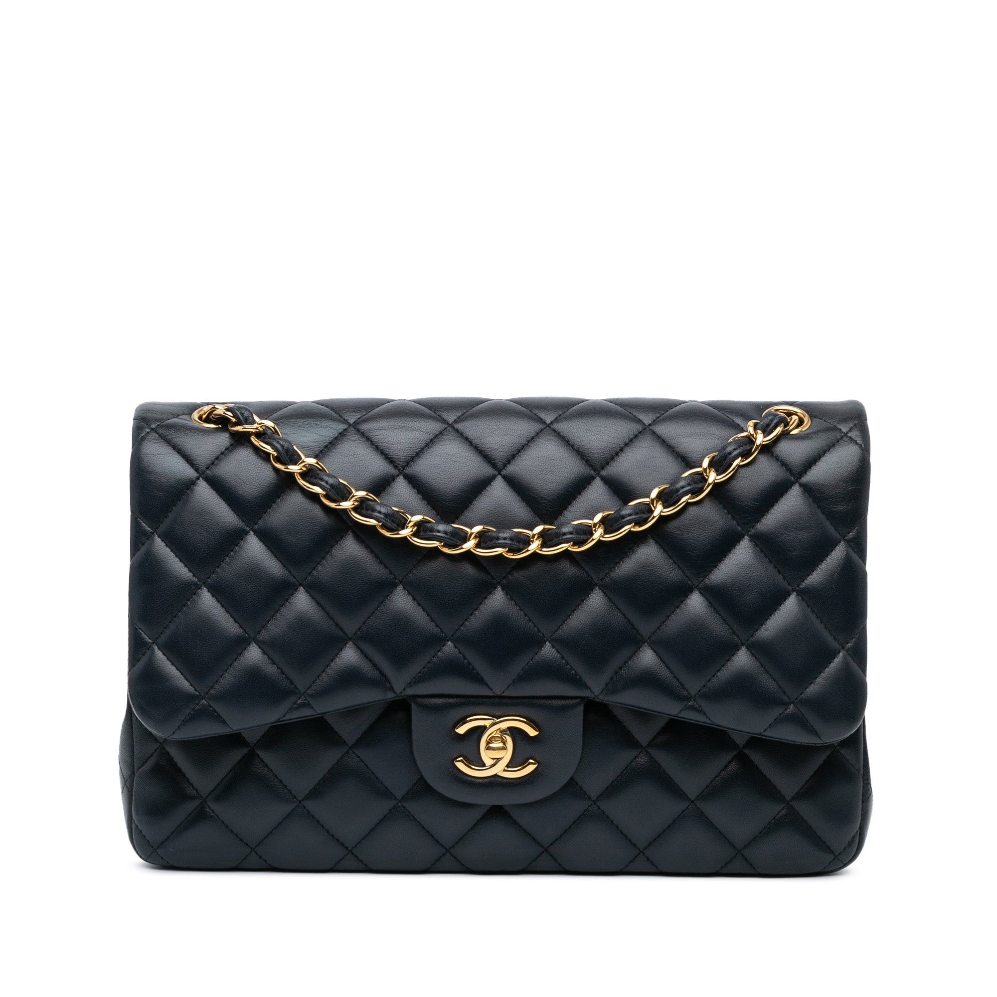 Chanel Chanel Jumbo Classic Lambskin Double Flap Black Size ONE SIZE - 1 Thumbnail