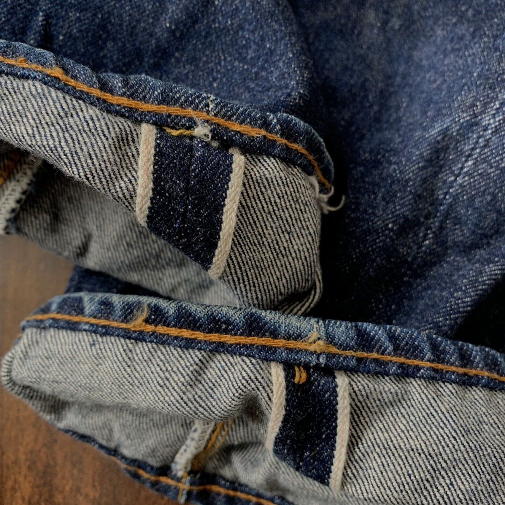 Levi's VINTAGE Levi's 501 XX Big E Denim Jeans Dark 29x34 Regular Men Blue 60s 501 Series Straight Jeans with Belt Loops Size US 29 - 6 Thumbnail