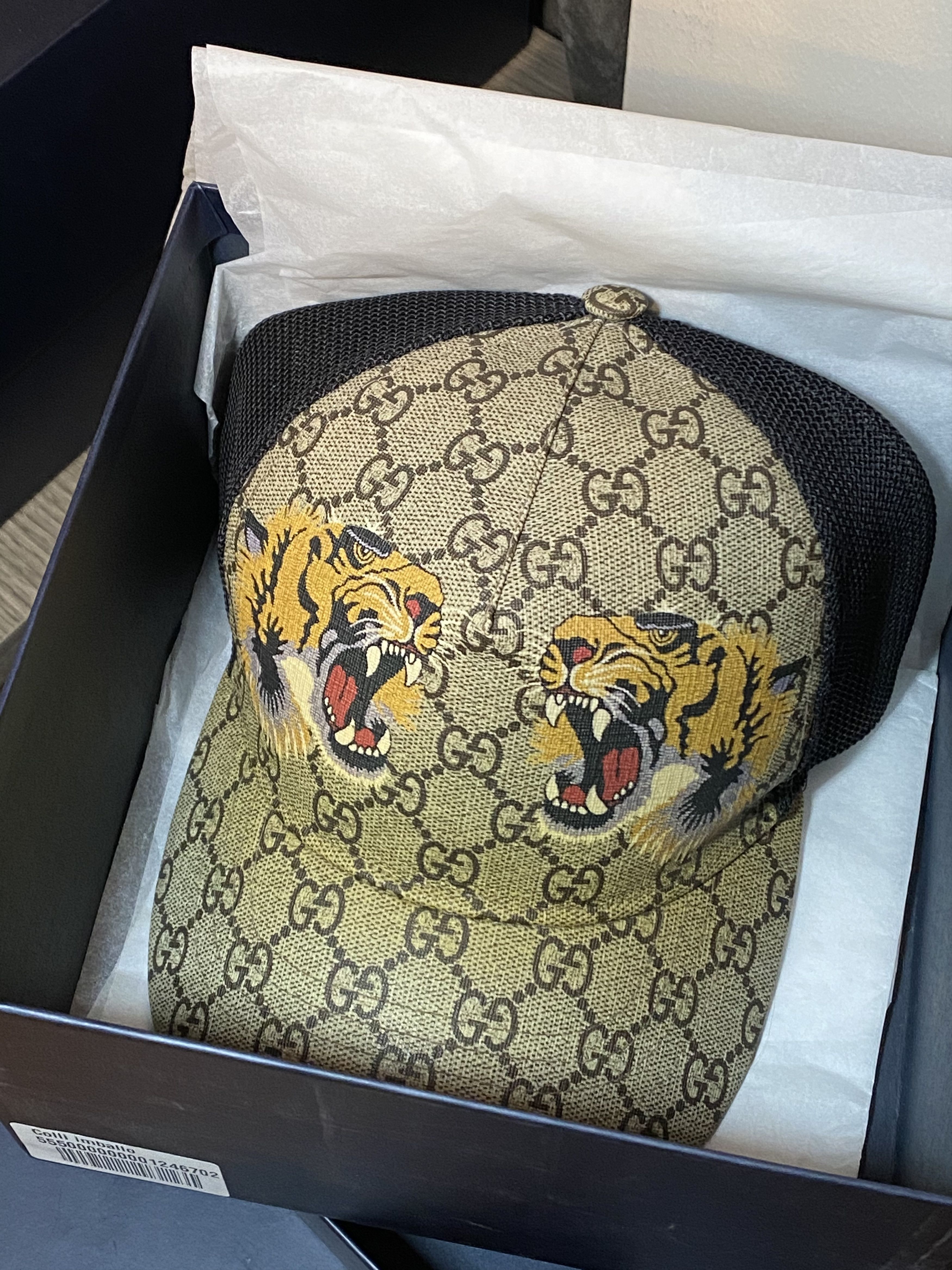 Gucci Tigers Print GG Supreme Baseball Hat