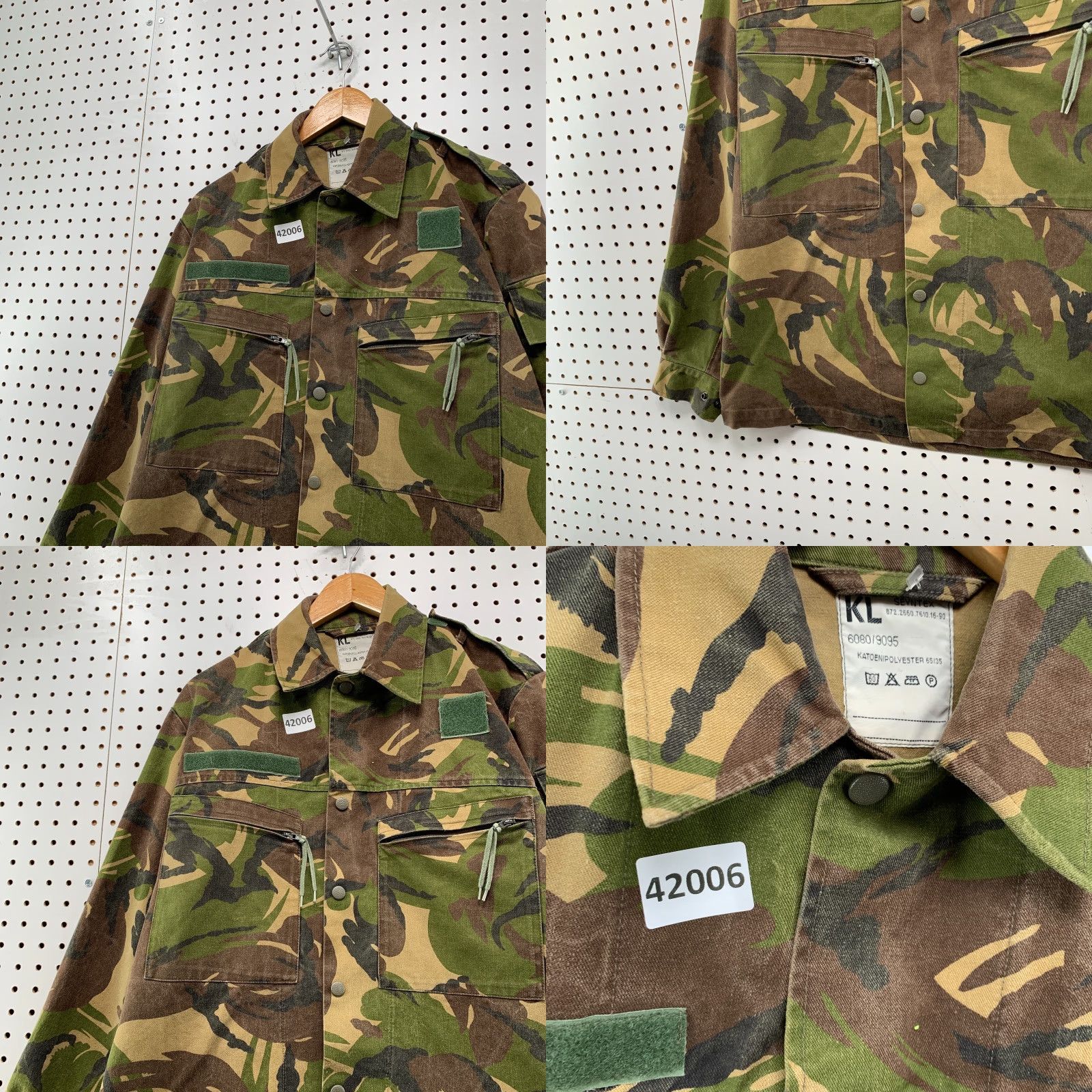 Vintage VINTAGE Army Military Jacket Adults Large Green Camouflage Canvas 21x29 Outdoors Camouflage Clothing Size US L / EU 52-54 / 3 - 8 Thumbnail