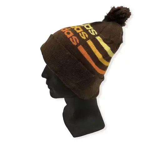 Adidas × Vintage Vintage Adidas Spell Out Beanie Hat Size ONE SIZE - 1 Thumbnail
