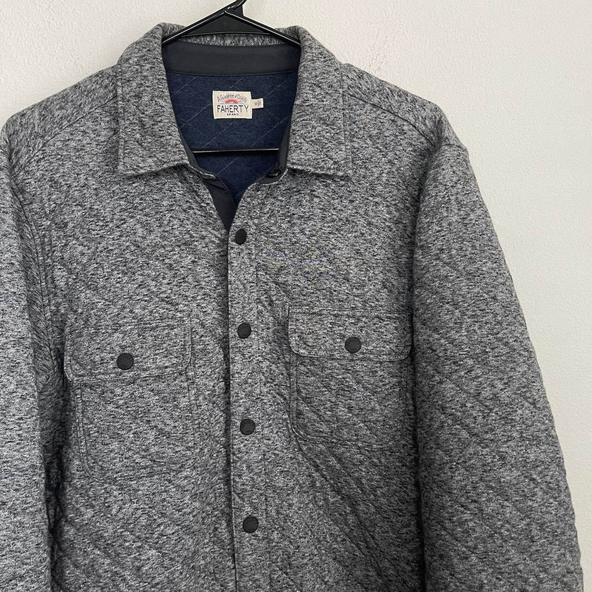 Faherty Faherty Epic Quilted Fleece CPO Button Slip Shirt Jacket Size US M / EU 48-50 / 2 - 2 Thumbnail