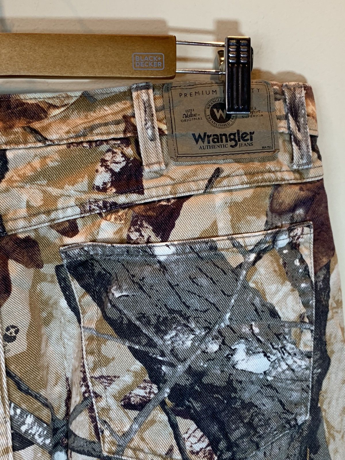Vintage × Wrangler RARE Vintage Wrangler Camo Double Knee Jeans Camoflage Pants Size US 33 - 6 Thumbnail