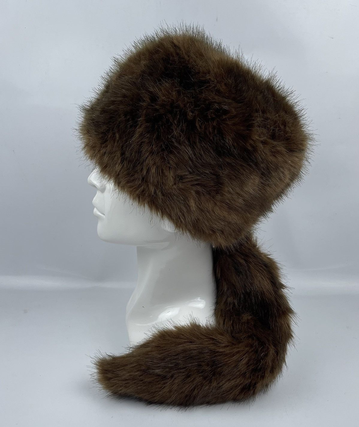 Japanese Brand fur hat with tail Size ONE SIZE - 2 Thumbnail