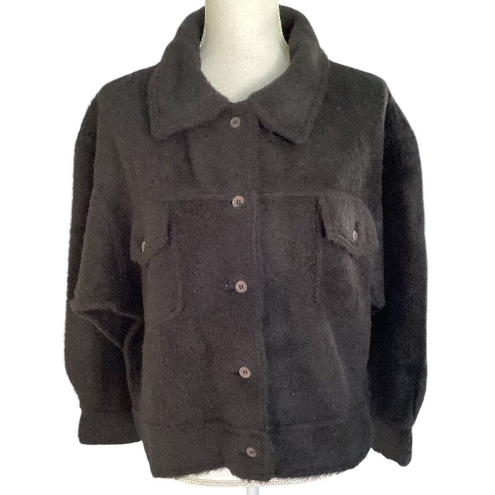 Other Peruvian connection Black alpaca cotton blazer Shacket m Size M / US 6-8 / IT 42-44 - 1 Thumbnail