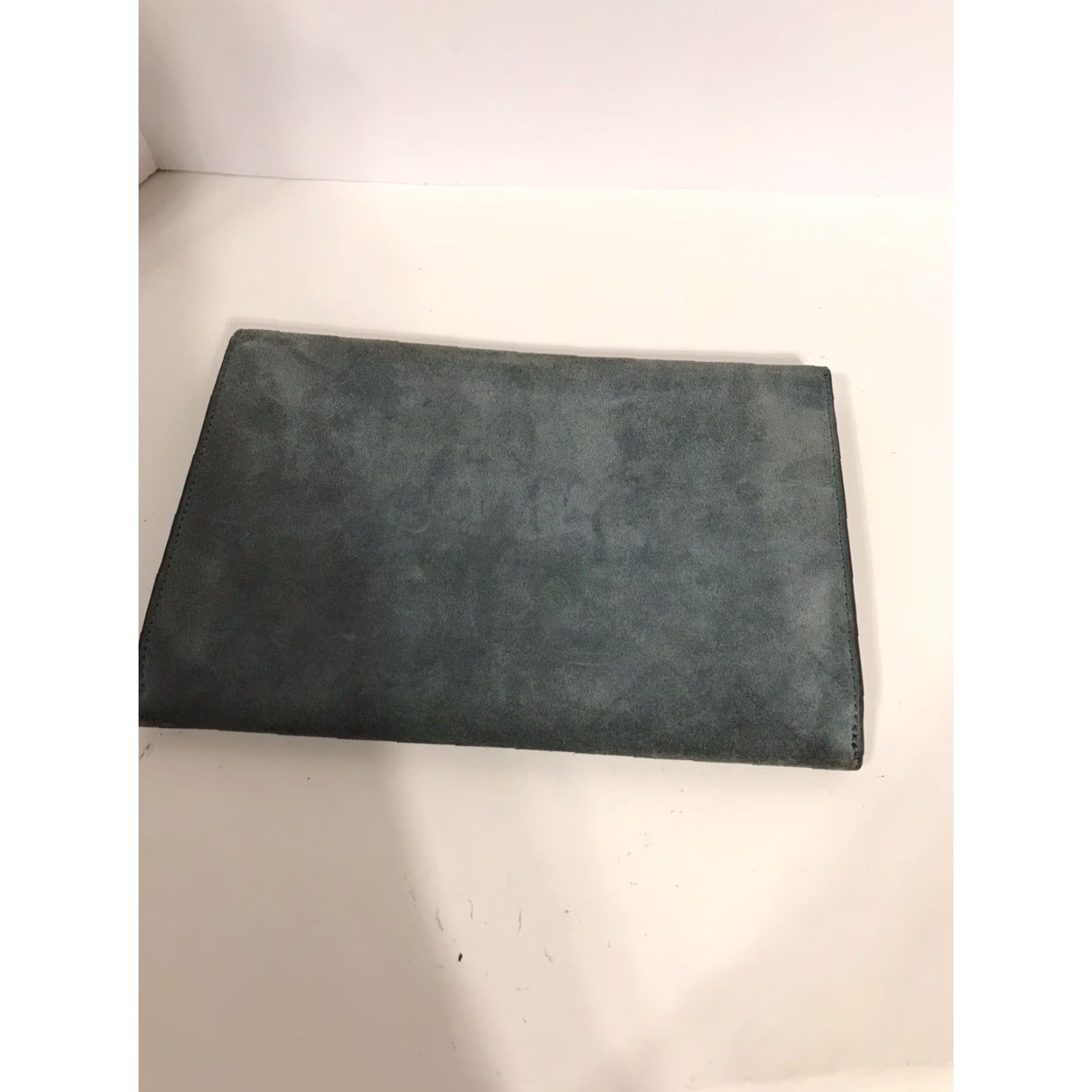 Banana Republic Banana Republic Blue Suede Clutch Bag Women's Medium Formal Casual Party Travel Leather Style Size ONE SIZE - 4 Thumbnail