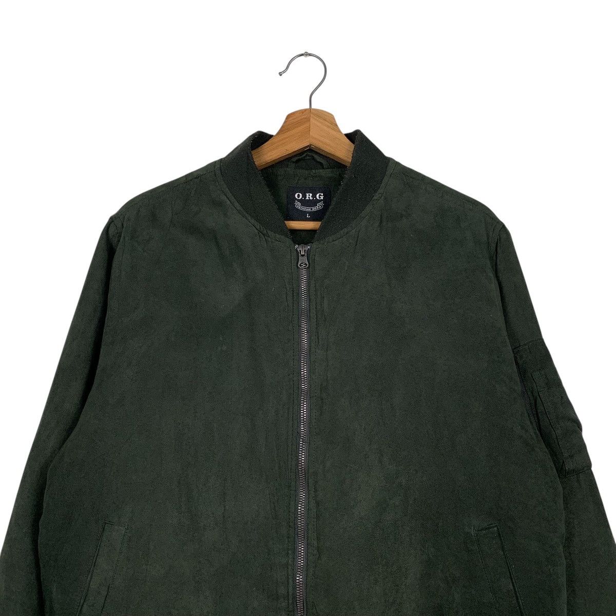 Japanese Brand Japanese Brand ORG Green Bomber Jacket Size US L / EU 52-54 / 3 - 2 Thumbnail