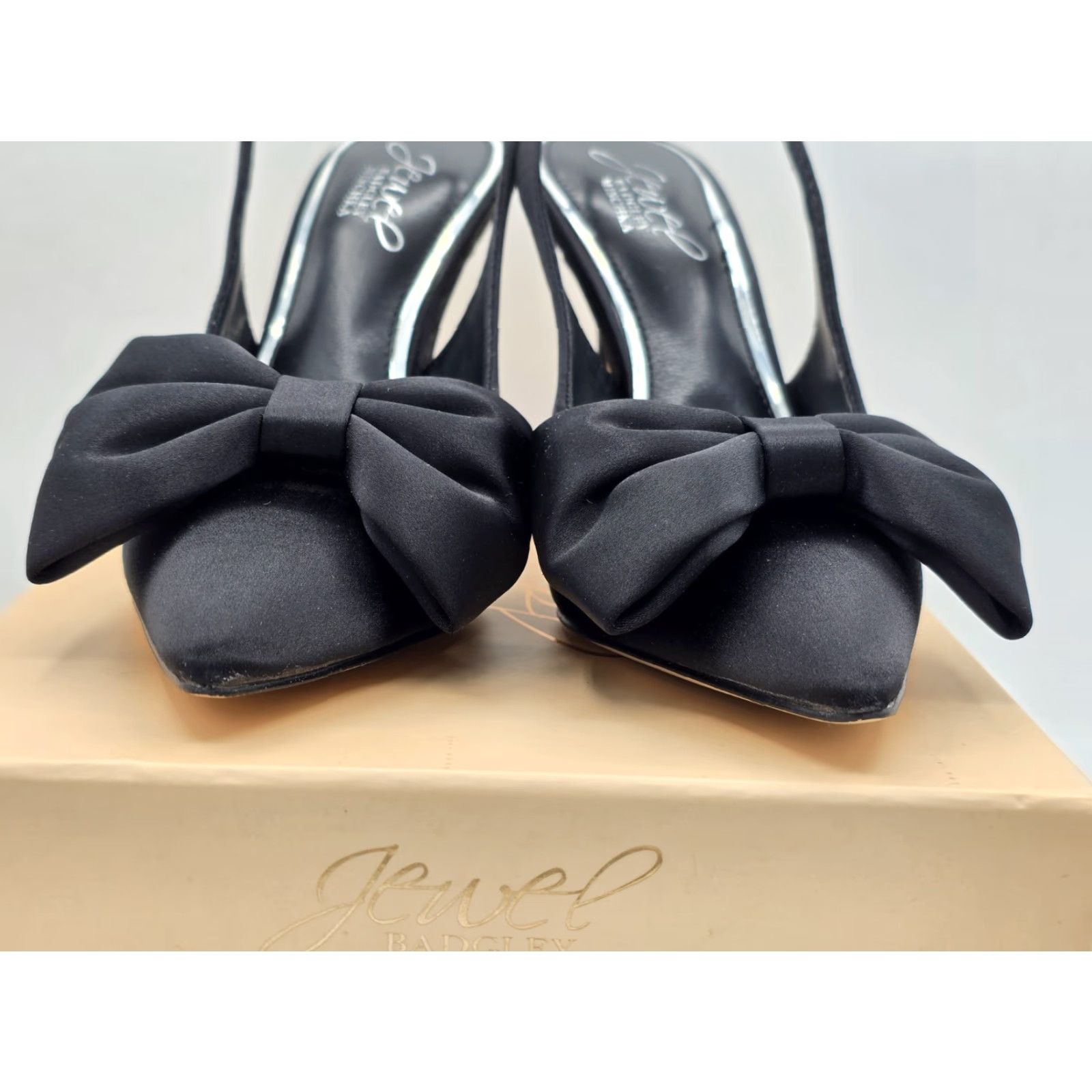 Badgley Mischka NIB Jewel Badgley Mischka Kourtnay Stiletto Slingback Heel Black Size 5 Size US 5 / IT 35 - 2 Thumbnail