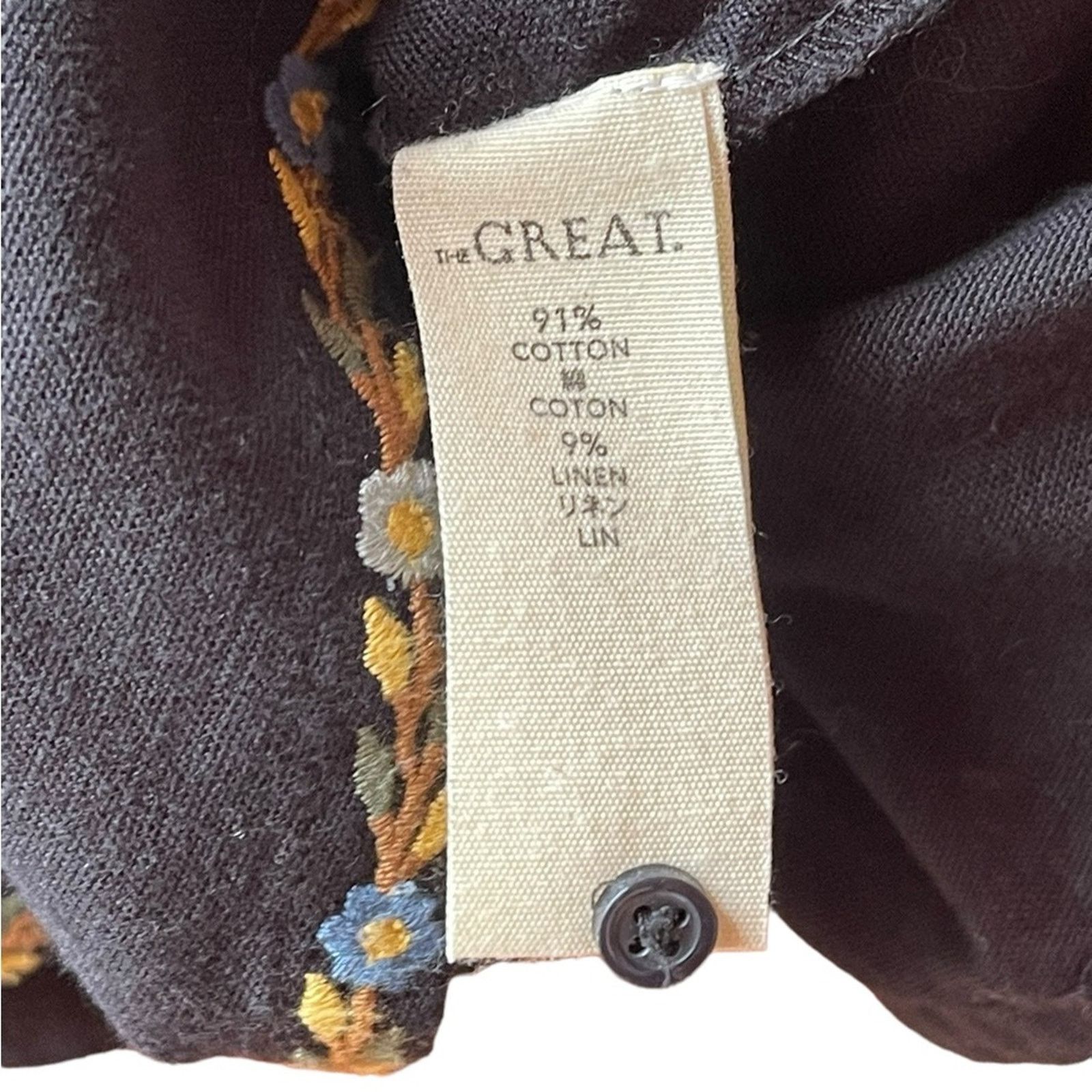 THE GREAT THE GREAT The Passage Blouse | Black size :0 / US:XS Size XS / US 0-2 / IT 36-38 - 6 Thumbnail