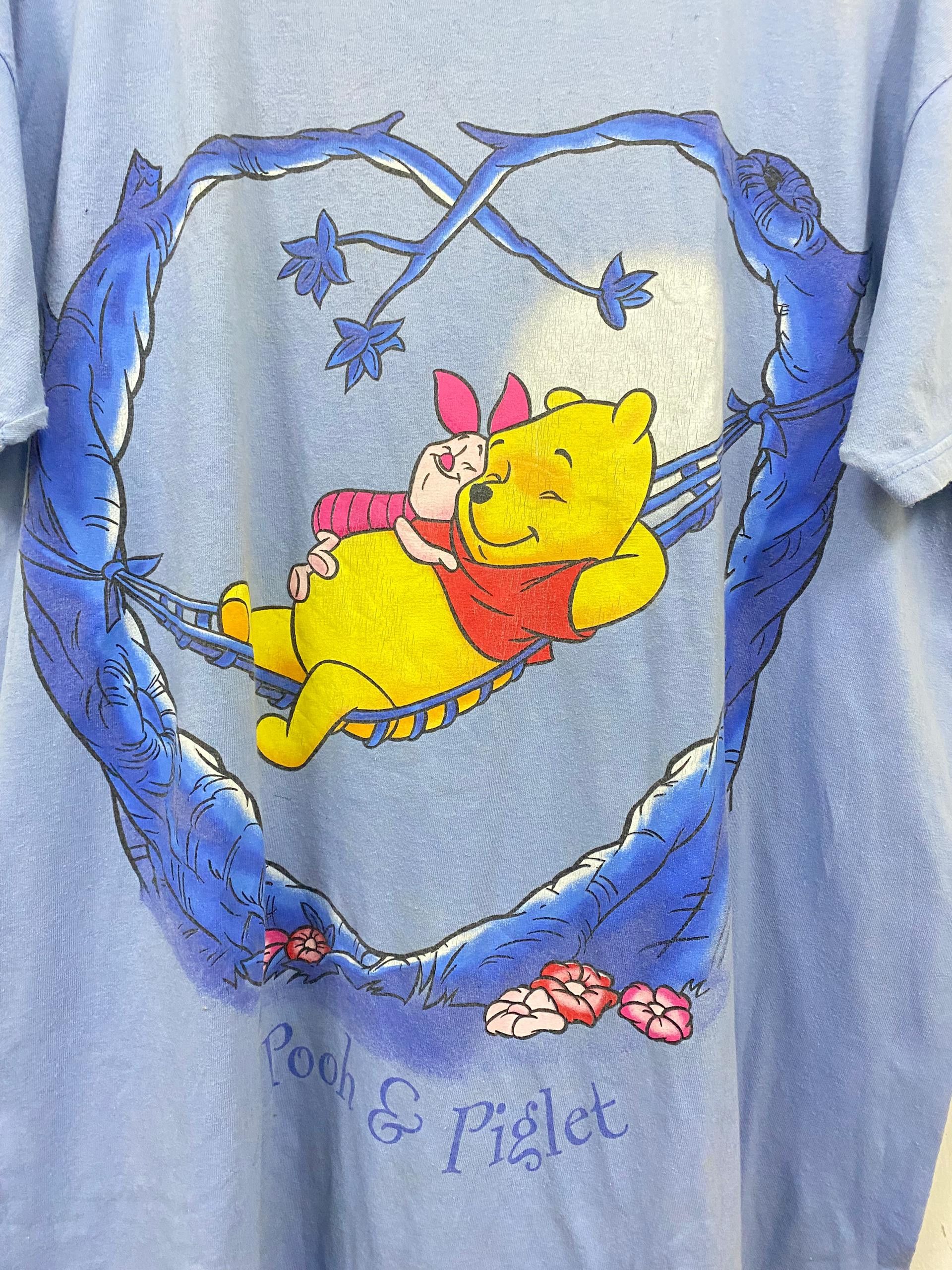 Vintage VTG 90s POOH cartoon disney t shirt Size US XXL / EU 58 / 5 - 5 Thumbnail