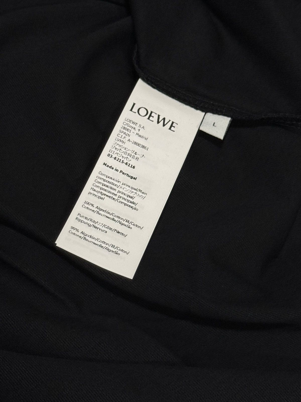 Loewe Loewe Black T-shirt Size US L / EU 52-54 / 3 - 5 Thumbnail