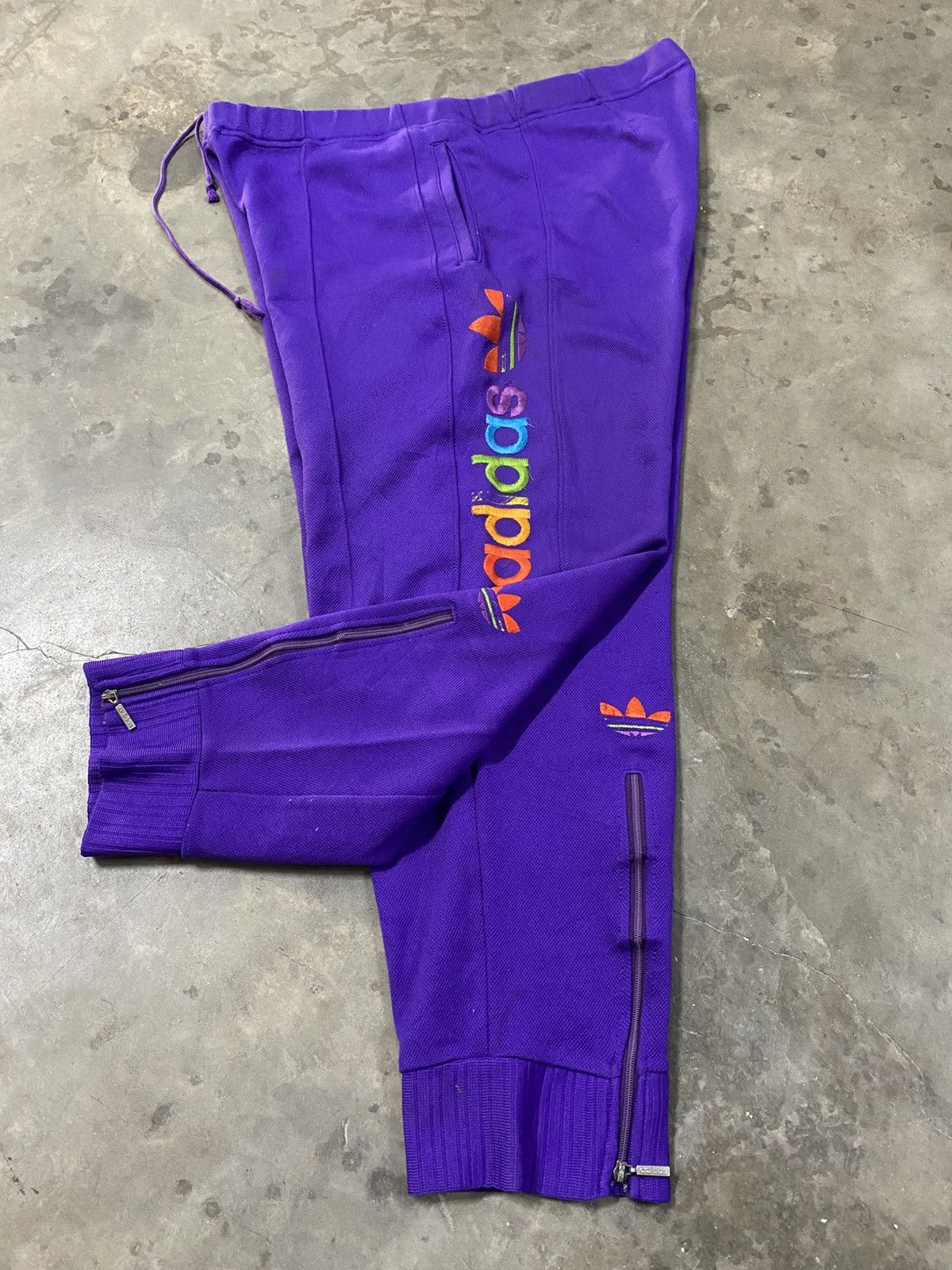 Adidas × Vintage Vintage 90s Adidas Colour Block Logo Running Pants 🔥imn Size US 34 / EU 50 - 5 Thumbnail