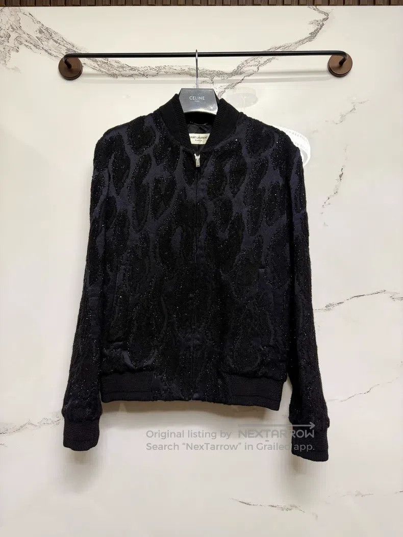 Saint Laurent Paris Saint Laurent Paris Black napped beaded jacket Size US S / EU 44-46 / 1 - 1 Thumbnail