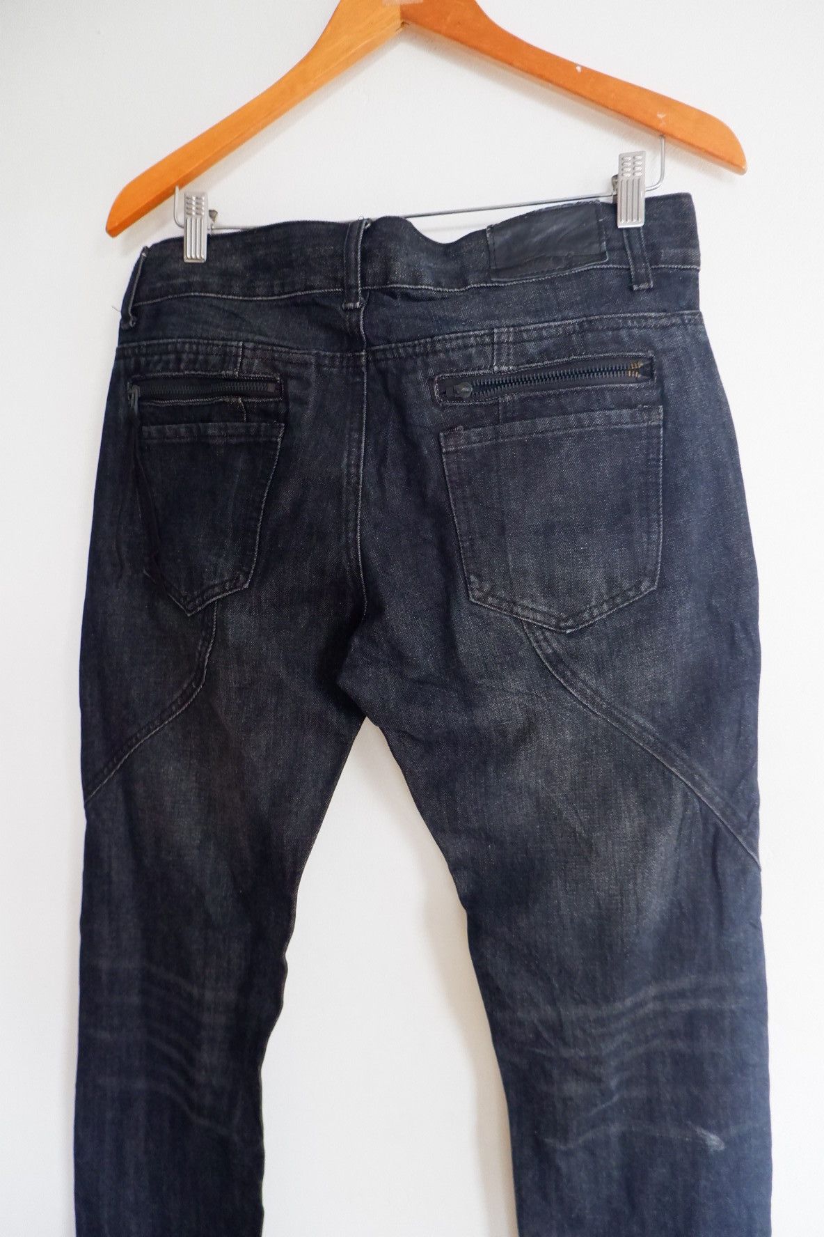 Tornado Mart Vintage Black Crobon Curved Jeans Size US 33 - 5 Thumbnail