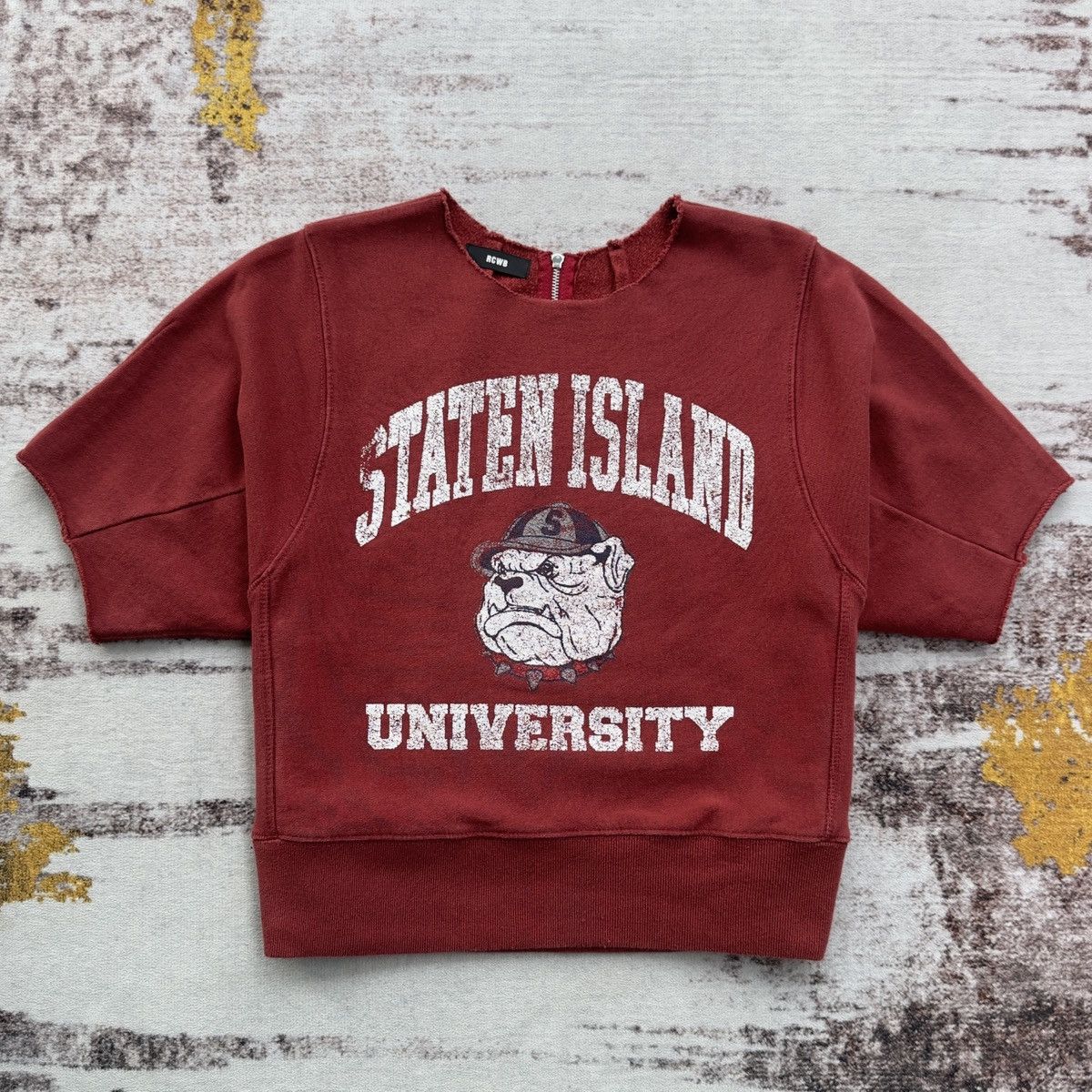 Japanese Brand STATTEN ISLAND UNIVERSITY VINTAGE CROPPED WITH ZIP BACK Size XS / US 0-2 / IT 36-38 - 1 Thumbnail