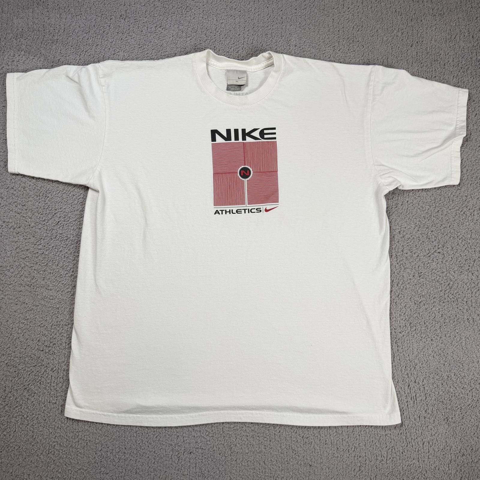 Nike Vintage Y2K Nike Athletics Graphic T Shirt XL Made In USA Size US XL / EU 56 / 4 - 1 Thumbnail