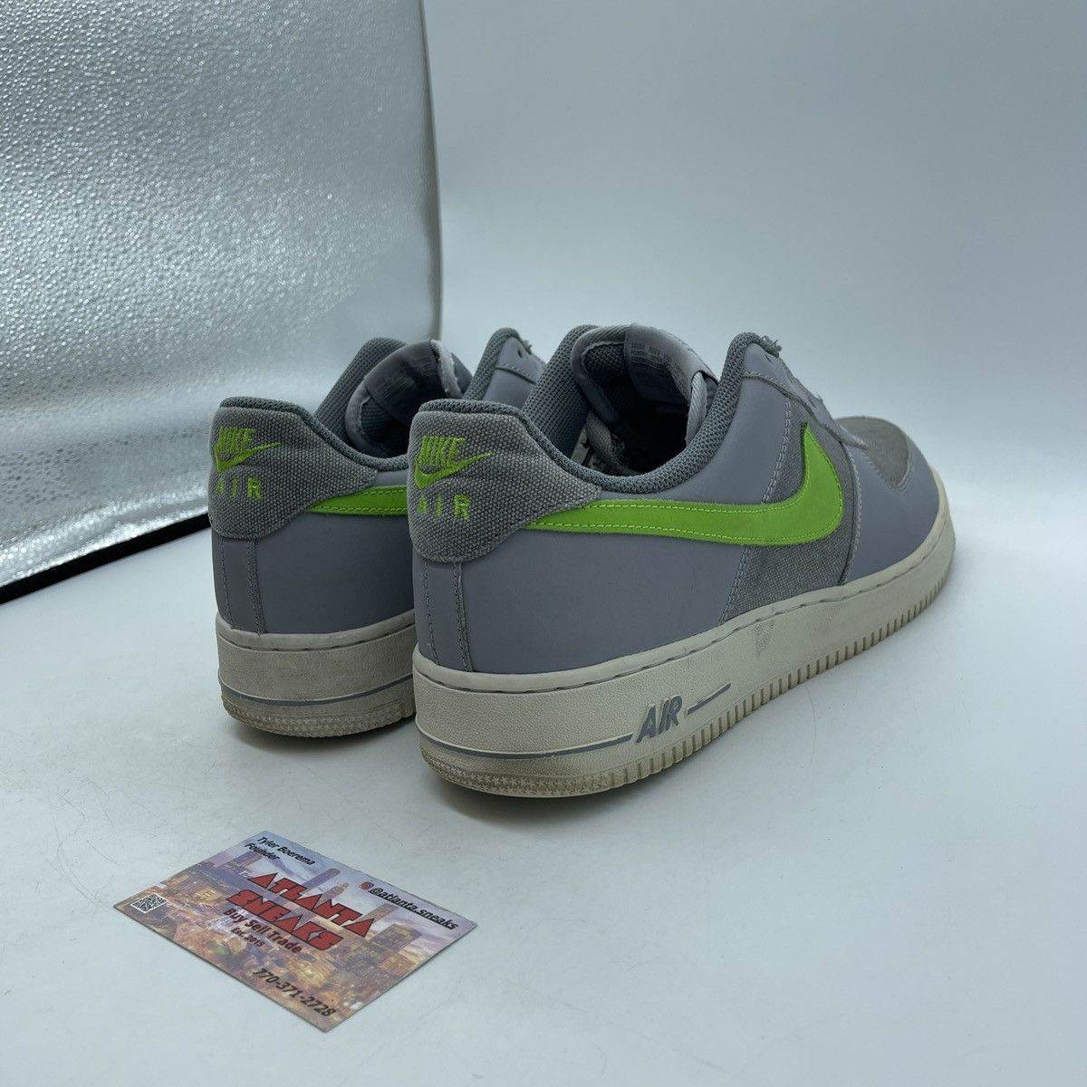 Nike Air Force 1 wolf grey green Size US 11.5 / EU 44-45 - 5 Thumbnail
