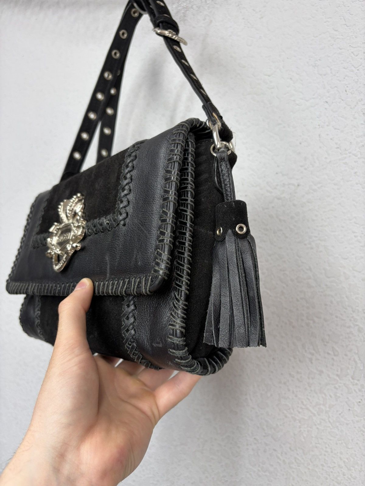 If Six Was Nine KMRii Style Archive Leather Shoulder Bag Punk Boho Y2K Size ONE SIZE - 11 Thumbnail