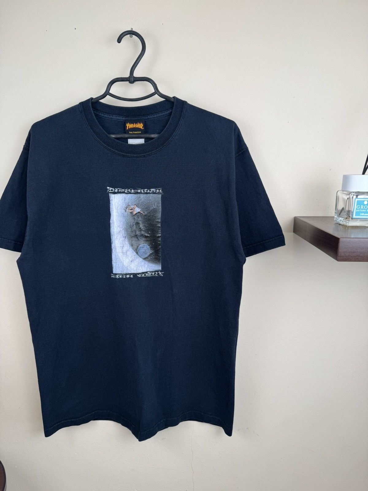 Thrasher Vintage Thrasher Magazine 90s T shirt Insane Terrain L Blue Size US L / EU 52-54 / 3 - 10 Thumbnail