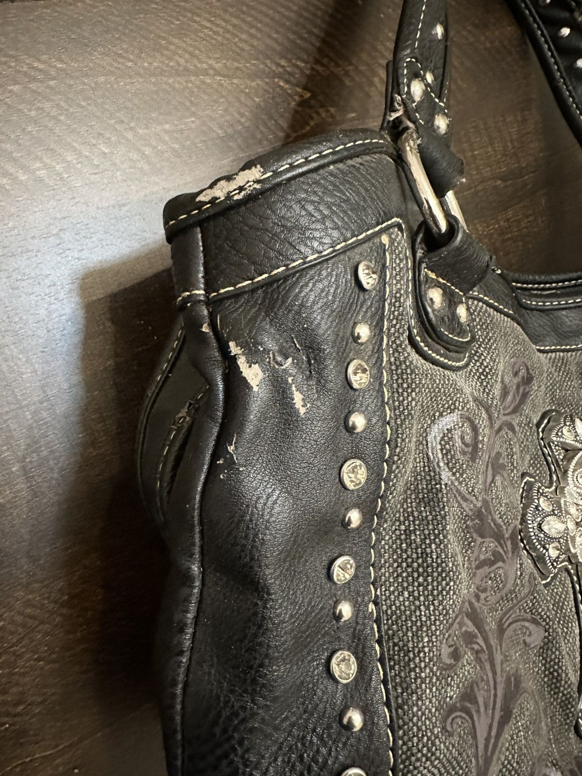 Other Montana West Y2K Distressed Studded Cross Purse Size ONE SIZE - 2 Thumbnail