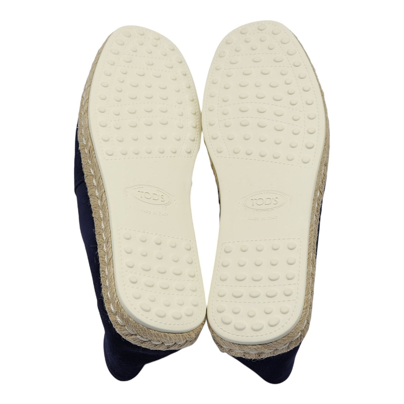 Tod's Suede Whipstitched Espadrilles Navy 36.5 Size US 6.5 / IT 36.5 - 5 Thumbnail
