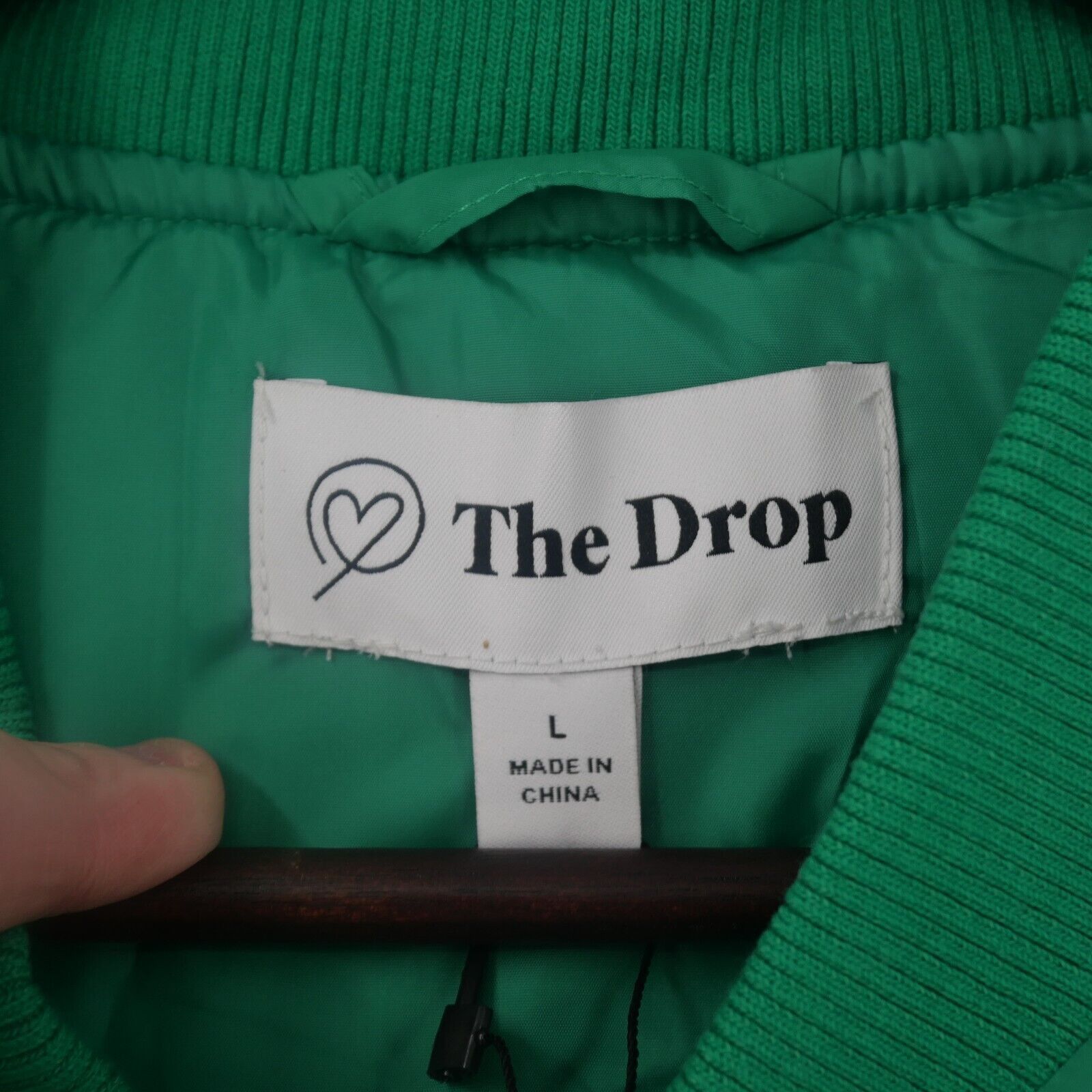 Other NEW The Drop Oliver Women's Large Nylon Bomber Jacket Green Size L / US 10 / IT 46 - 6 Thumbnail