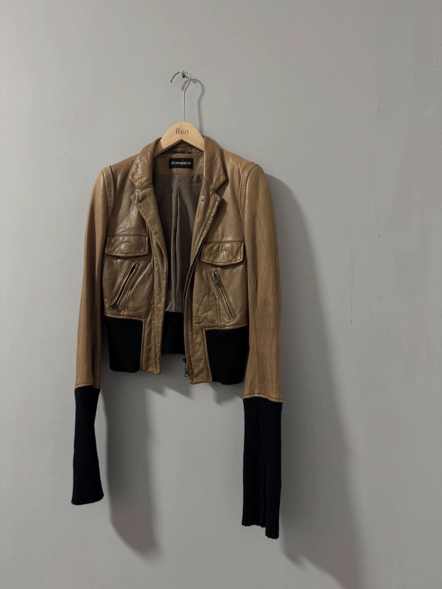 Ann Demeulemeester Ann demeulemeester 2006fw show-style leather jacket Size S / US 4 / IT 40 - 1 Thumbnail