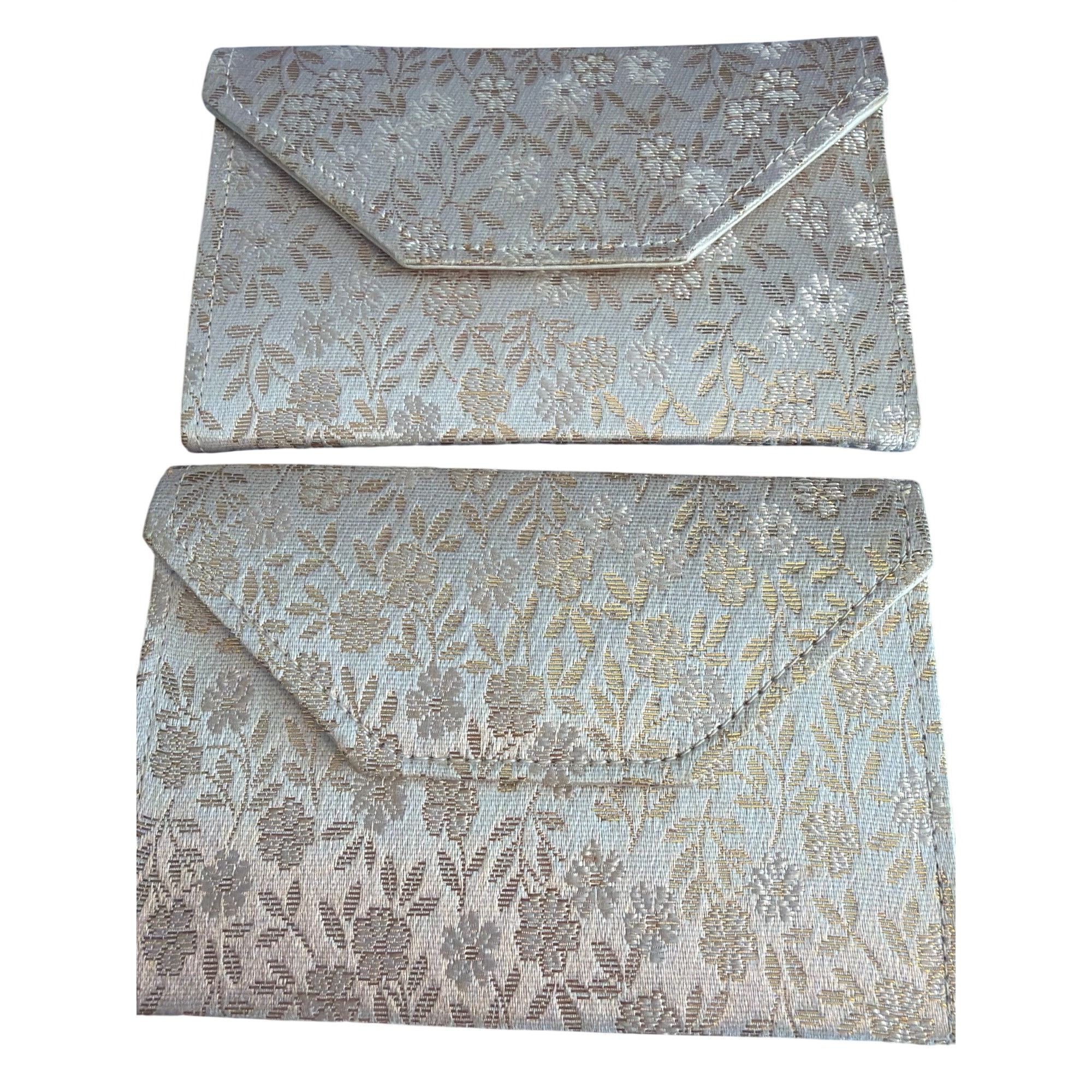 Other Vintage Lot 4 Du Barry Gold Cream Brocade Fabric Clutch Pear Size ONE SIZE - 3 Thumbnail