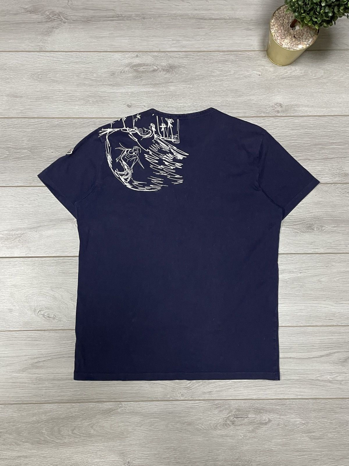 Moncler Moncler Jean Philippe garment washed tee t-shrit embroidered Size US XL / EU 56 / 4 - 8 Thumbnail