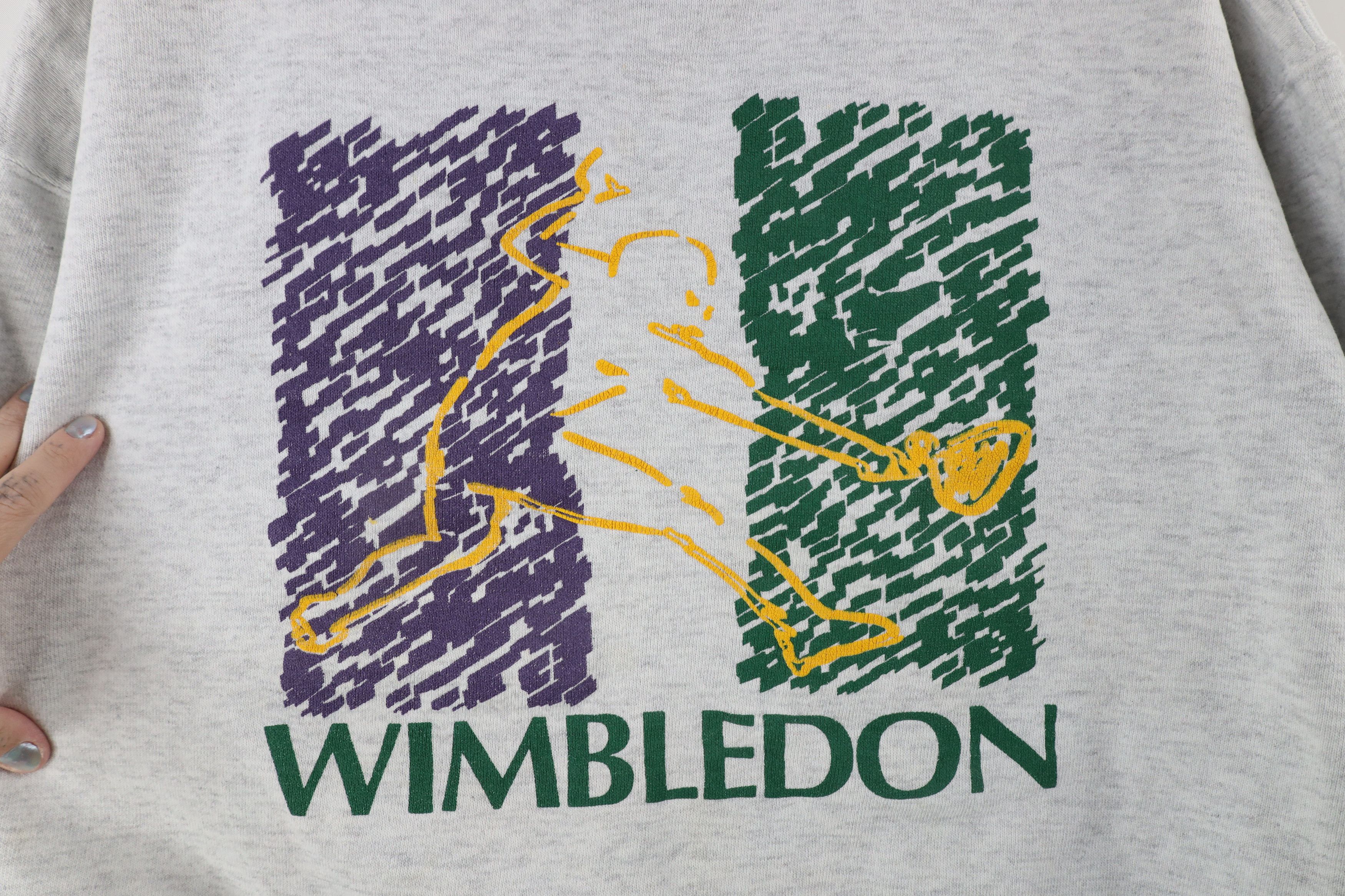 Vintage Vintage 90s Spell Out Wimbledon Tennis Crewneck Sweatshirt Size US L / EU 52-54 / 3 - 4 Thumbnail