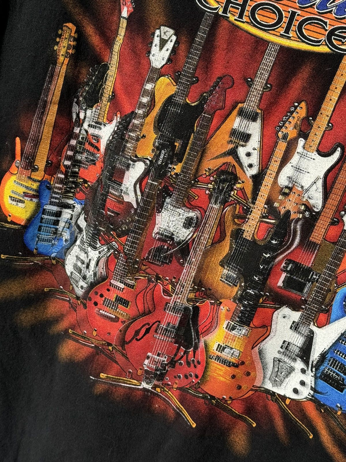 Vintage Vintage printed guitar tshirt Size US XL / EU 56 / 4 - 4 Thumbnail