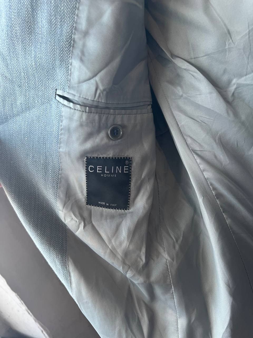 Celine 80/90’s CELINE HOMME RARE GREY MENS LINEN BLAZER JACKET 48 Size US L / EU 52-54 / 3 - 13 Thumbnail