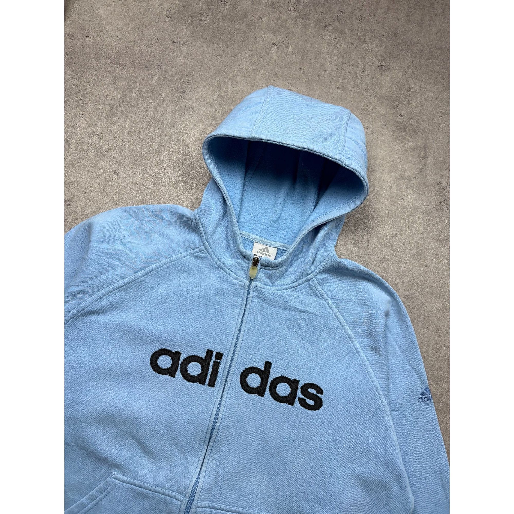Adidas Vintage Adidas Full-Zip Hoodie – Baby Blue Retro Aesthetic Size US L / EU 52-54 / 3 - 4 Thumbnail