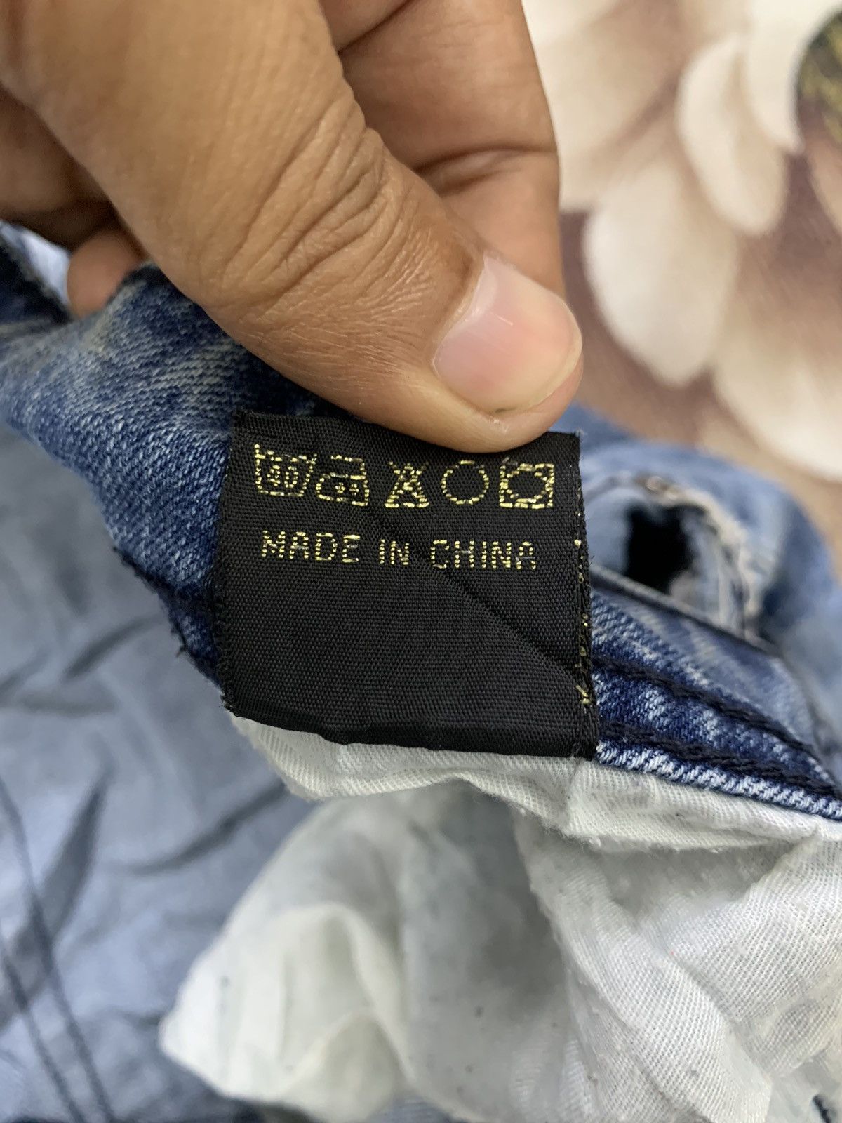 Japanese Brand Distress GOLD Biker Like Denim Pant Size US 33 - 20 Thumbnail
