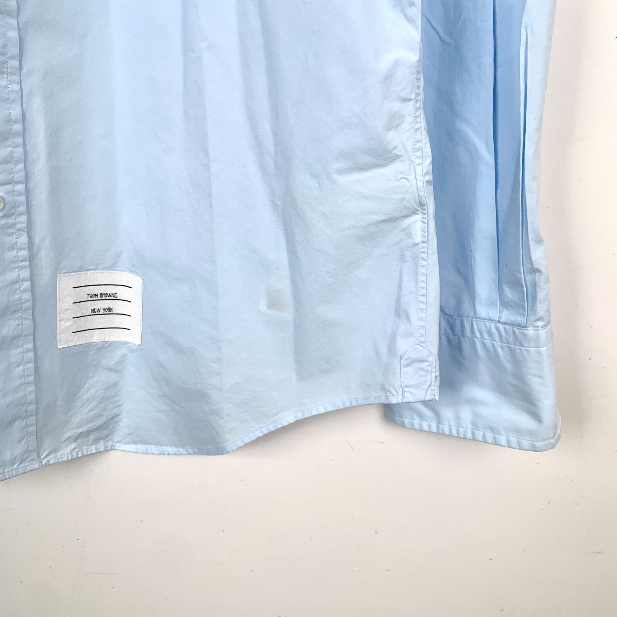 Thom Browne Thom Browne Mist Blue Cotton Double-Sleeve Logo Long-Sleeve Size L / US 10 / IT 46 - 5 Thumbnail