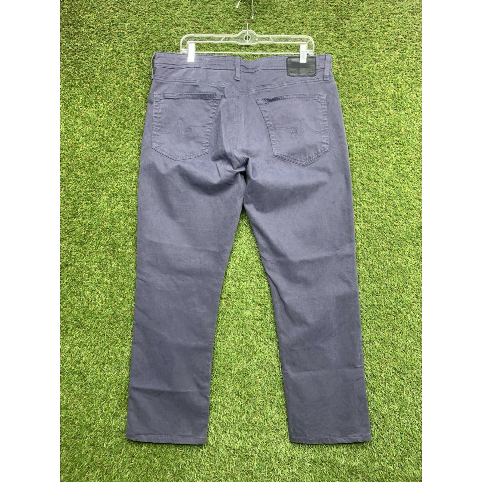 Vintage AG Adriano Goldschmied The Everett Pants Mens 36 Blue Slim Straight Chino 36x34 Size US 36 / EU 52 - 2 Thumbnail