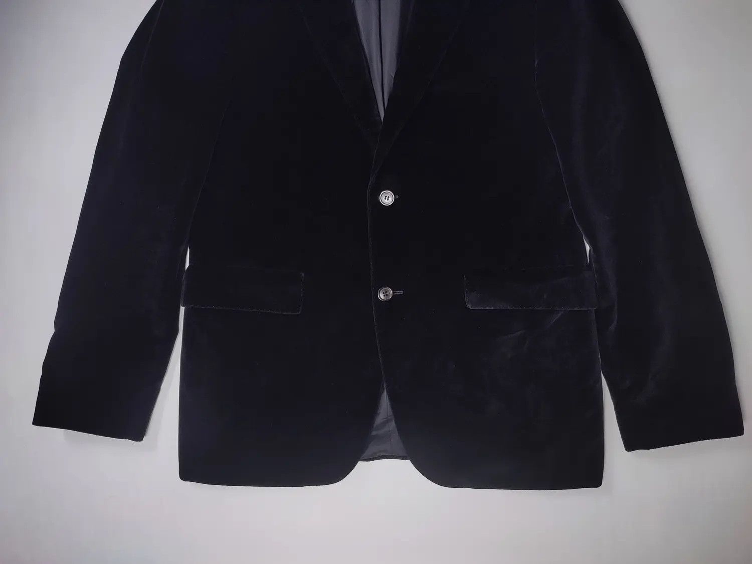 Hugo Boss Hugo Boss Leather Sleeve Velour Blazer Vintage Size 38R - 11 Thumbnail
