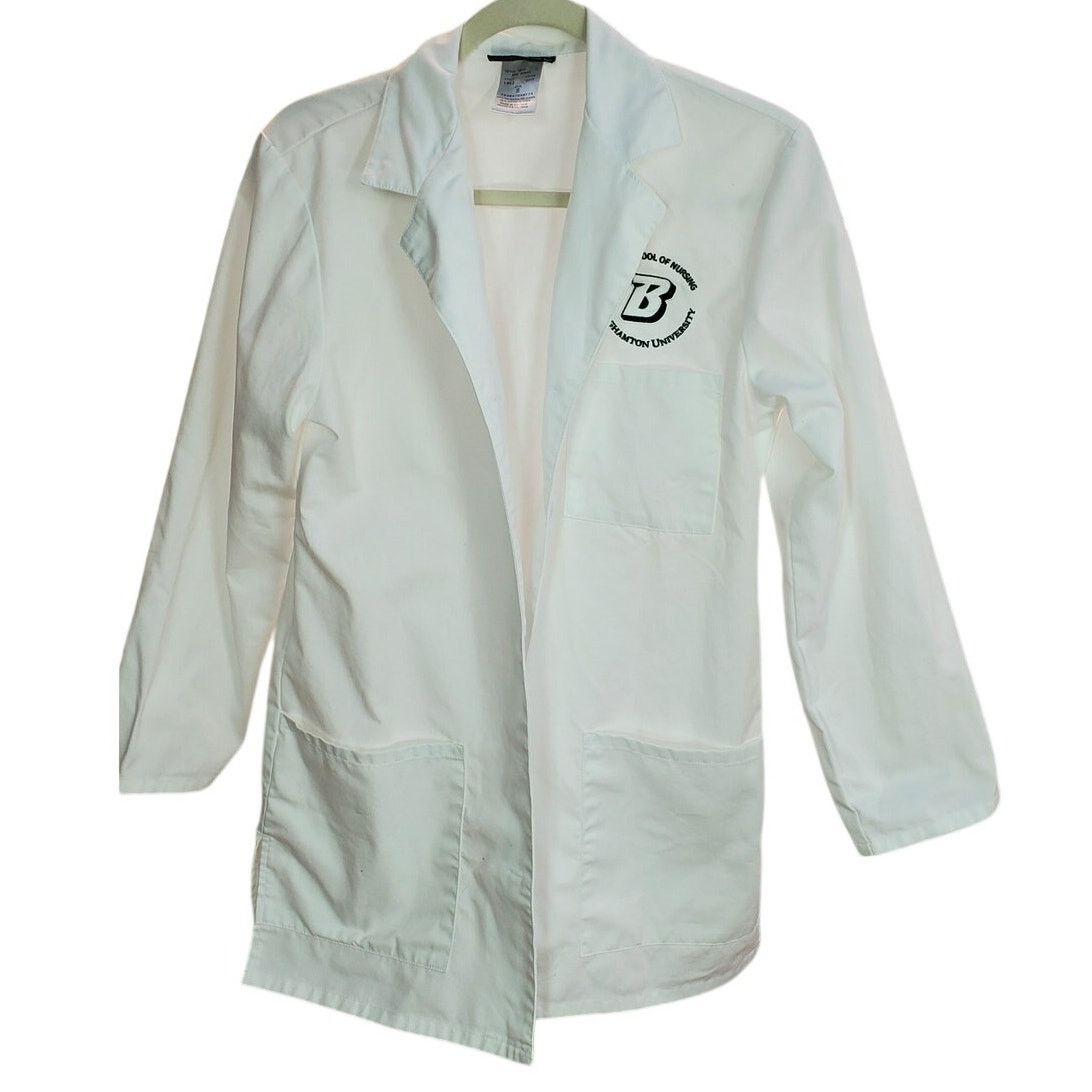 Cherokee White Lab Coat Binghamton University Nursing Embroidered S Size S / US 4 / IT 40 - 1 Thumbnail