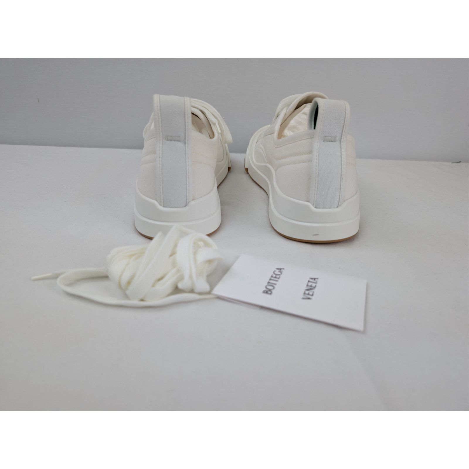 Bottega Veneta o1rshd1 Canvas Vulcan Low top Sneaker in Optic White Size US 12 / EU 45 - 12 Thumbnail