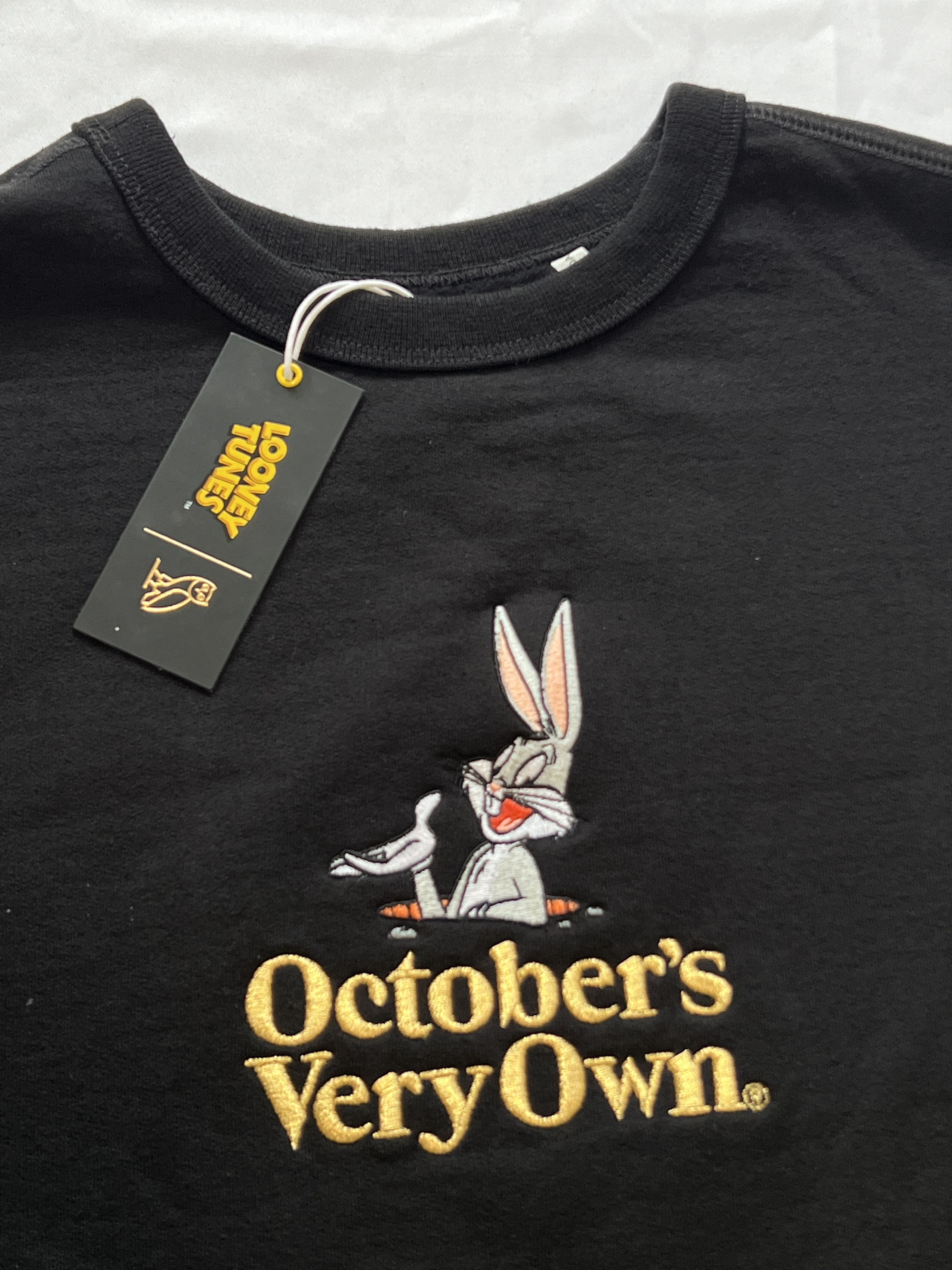 Drake OVO x Looney Tunes Bugs Bunny Crewneck BLACK Size US S / EU 44-46 / 1 - 2 Thumbnail