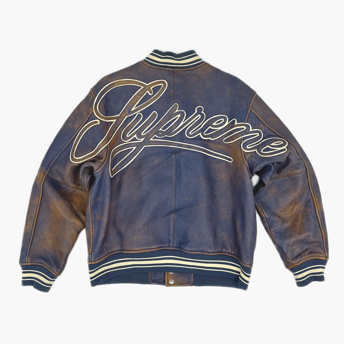 Supreme 19SS leather varsity jacket M