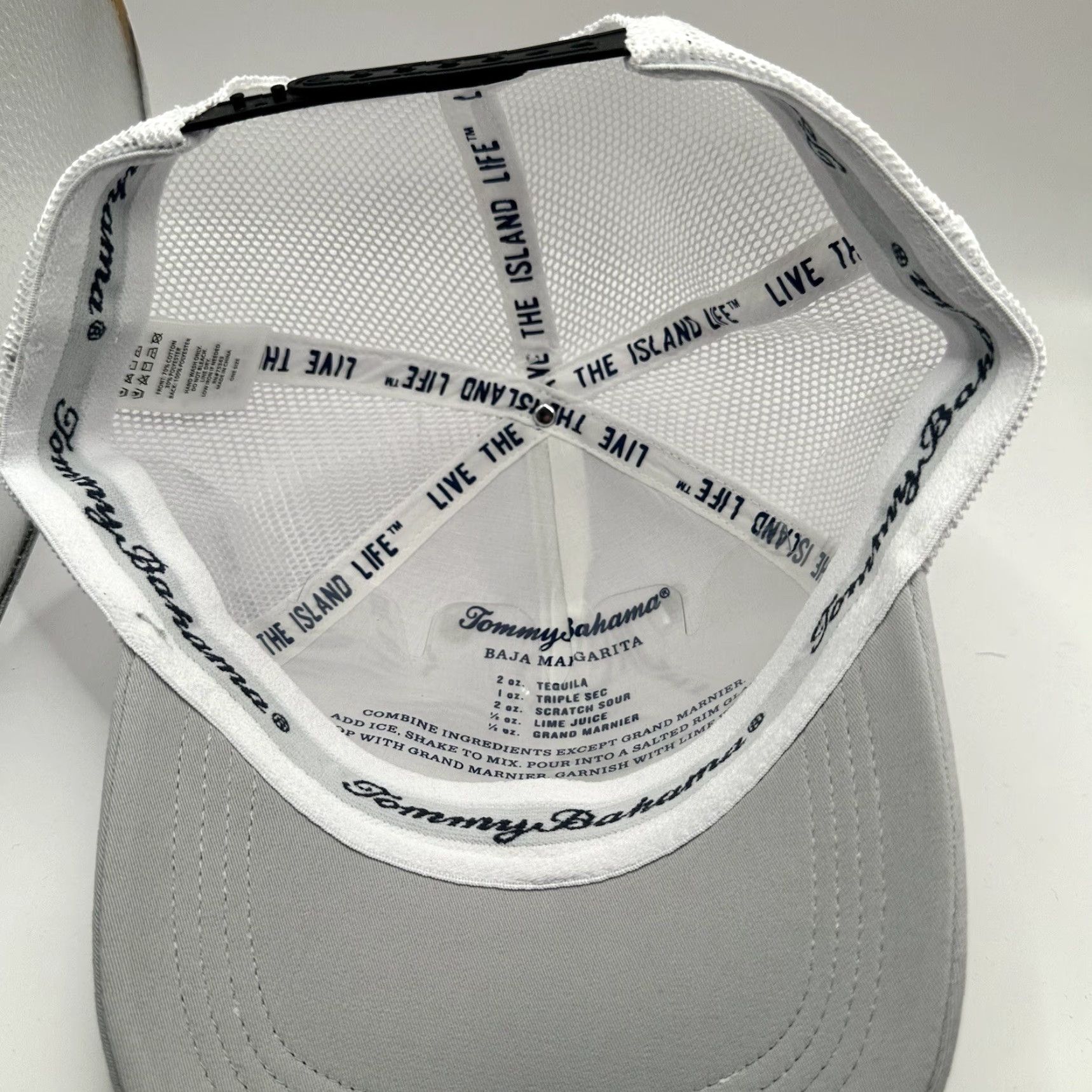 Tommy Bahama Tommy Bahama Snapback Hat White Gray Marlin Logo Beach Travel Party/Cocktail Mens One Size Adjustable Breathable Lightweight Summer Hat Size ONE SIZE - 5 Thumbnail