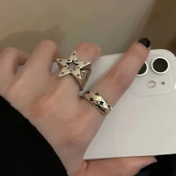 Jewelry × Vintage Gothic Star Shaped Open Ring Size ONE SIZE - 3 Thumbnail