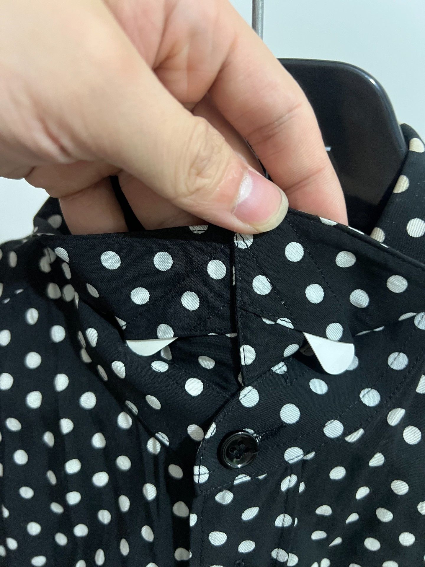 Hedi Slimane Celine 19FW Polka Dot Shirt Size US M / EU 48-50 / 2 - 4 Thumbnail