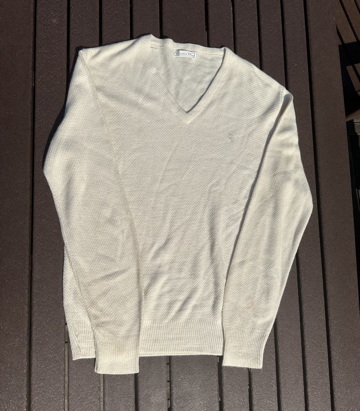 Dior × Vintage 1990s Vintage Christian Dior Knit Sweater Size US L / EU 52-54 / 3 - 1 Thumbnail
