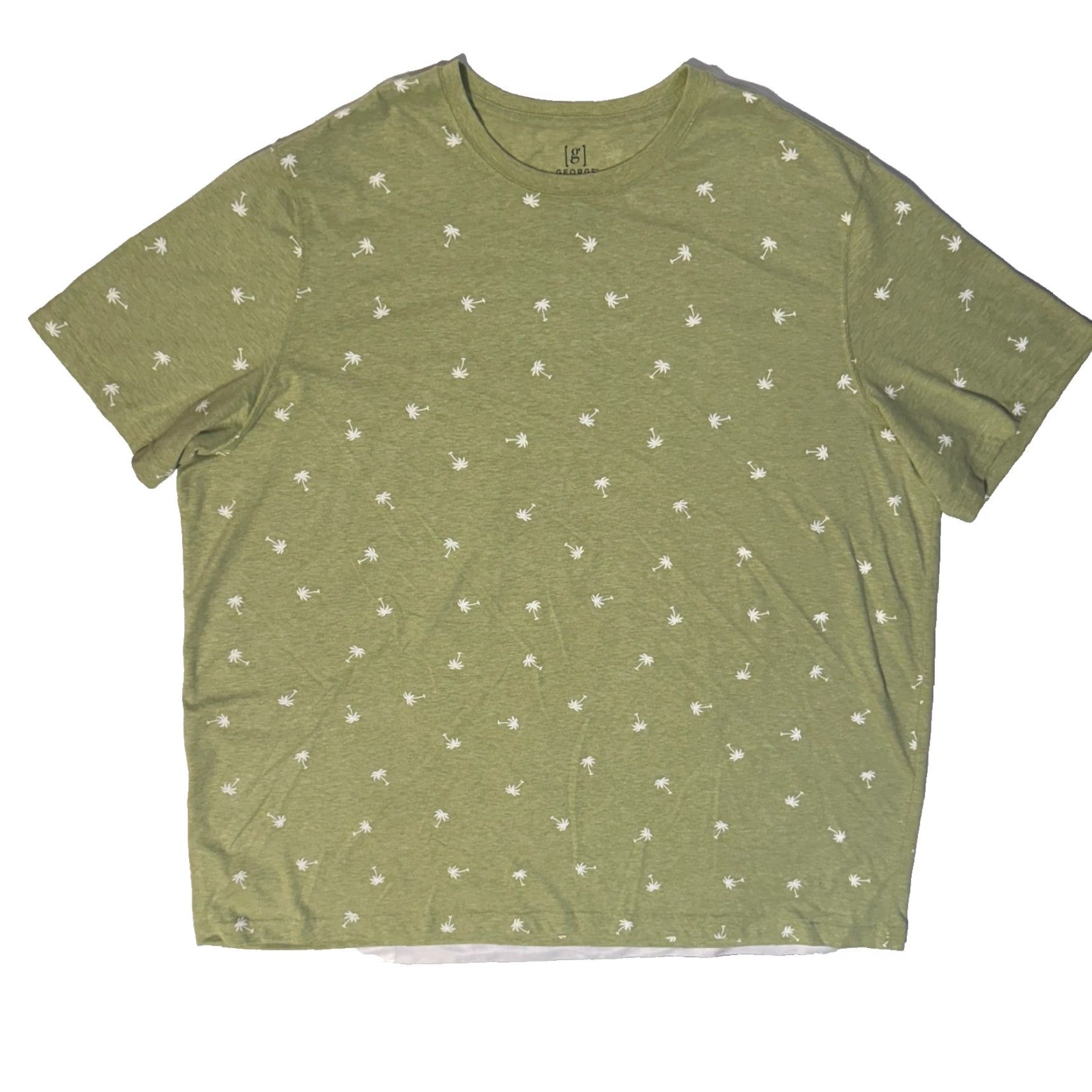 George George George Palm Tree's & Pineapple Blue & Green Graphic T-Shirt 3XL Cotton Blend Lot Size US XXL / EU 58 / 5 - 3 Thumbnail