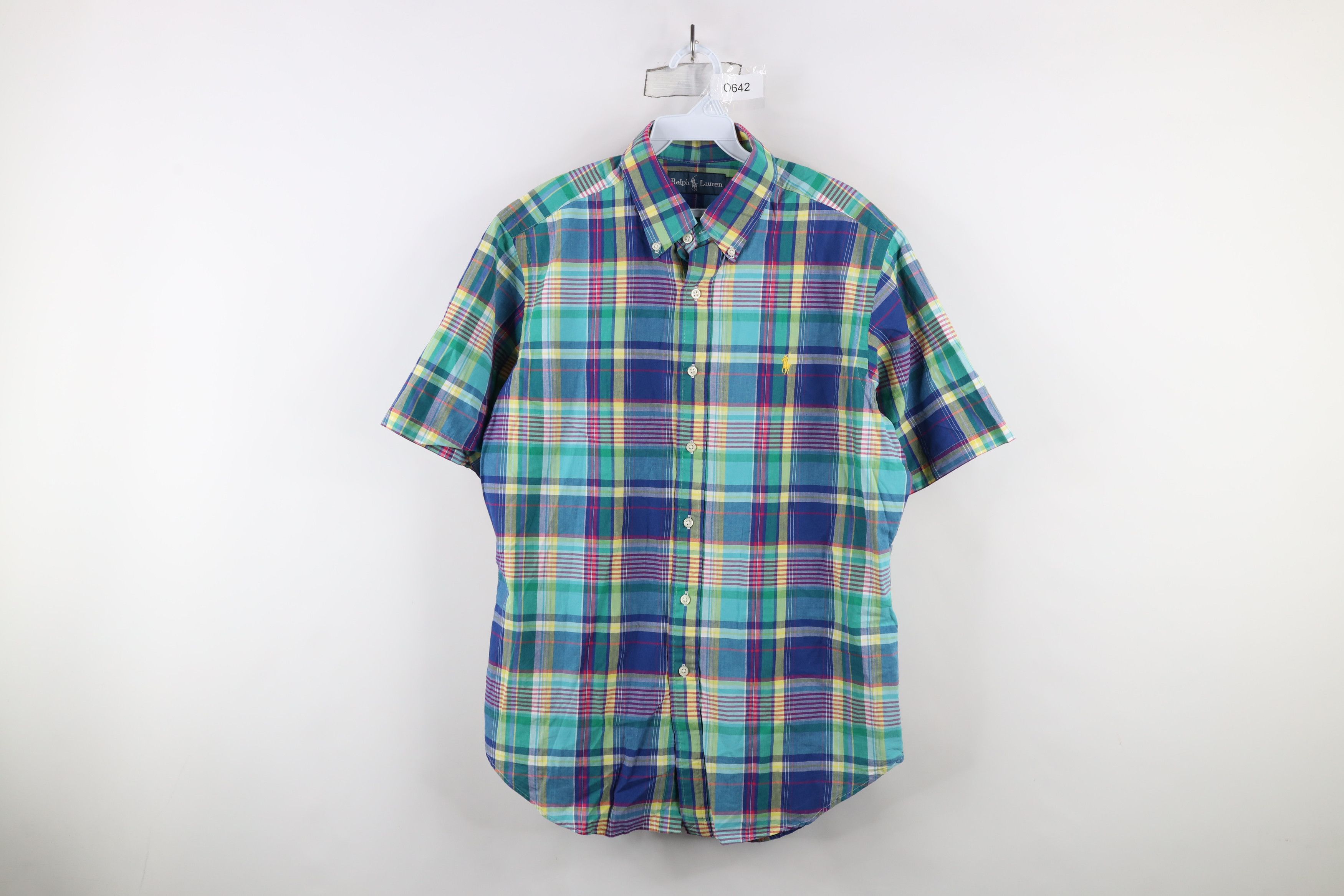 Ralph Lauren × Vintage Vintage 90s Ralph Lauren Madras Plaid Button Down Shirt Size US M / EU 48-50 / 2 - 1 Thumbnail
