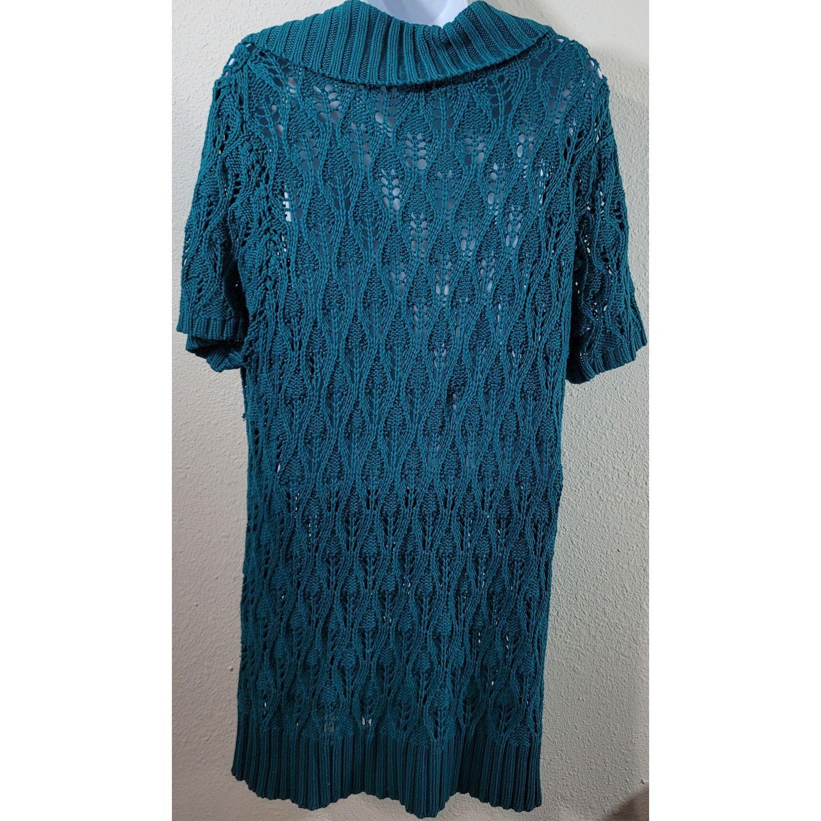 Other Cato Dark Teal Cowl Neck Chunky Knit Sweater 18W 20W Size XXL / US 16-18 / IT 52-54 - 2 Thumbnail