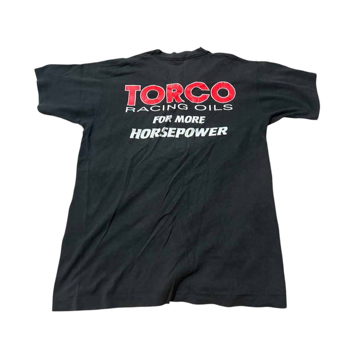 Vintage Vintage 90s Torco Racing Oil T Shirt Racing Size US L / EU 52-54 / 3 - 1 Thumbnail