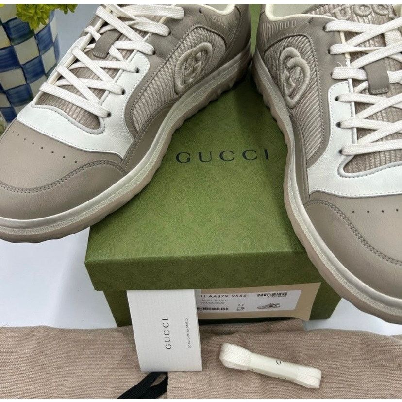 Gucci Gucci Mac 80 low top leather sneakers size 11 fits 11.5 US Size US 11.5 / EU 44-45 - 9 Thumbnail